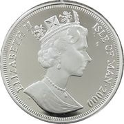 1 Crown - Elizabeth II Fall of Berlin Wall 1989; Silver Proof obverse image