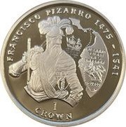 1 Crown - Elizabeth II Francisco Pizarro, United Kingdom, 2000 reverse image
