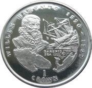 1 Crown - Elizabeth II Willem Barents, United Kingdom, 2000 reverse image