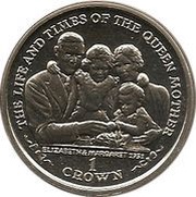 1 Crown - Elizabeth II Queen Mother, United Kingdom, 2000 reverse image