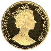 1 Crown - Elizabeth II Queen Mother - Royal Family Portrait; gold clad silver obverse image