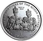 1 Crown - Elizabeth II Coronation of King George VI, United Kingdom, 2000 reverse image