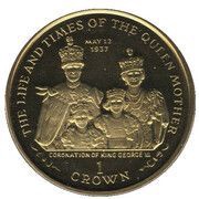 1 Crown - Elizabeth II Coronation of King George VI, United Kingdom, 2000 reverse image