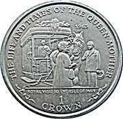 1 Crown - Elizabeth II The Queen Mother with carriage, United Kingdom, 2000 reverse image