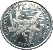 1 Crown - Elizabeth II 60th Anniversary of the Battle of Britain, United Kingdom, 2000 reverse image