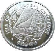 1 Crown - Elizabeth II Isle of Man Global Challenge, United Kingdom, 2000 reverse image