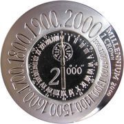 1 Crown - Elizabeth II Millennium, United Kingdom, 2000 reverse image