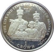 1 Crown - Elizabeth II Coronation of King George VI, United Kingdom, 2000 reverse image