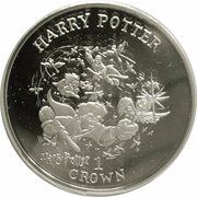 1 Crown - Elizabeth II Harry looks for the correct key; Silver Proof, United Kingdom, 2001 reverse image