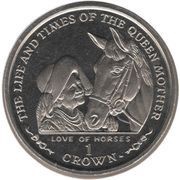 1 Crown - Elizabeth II Love of Horses, United Kingdom, 2002 reverse image