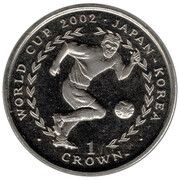 1 Crown - Elizabeth II World Cup Japan - Korea, United Kingdom, 2002 reverse image