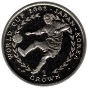 1 Crown - Elizabeth II World Cup Japan - Korea, United Kingdom, 2002 reverse image