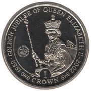 1 Crown - Elizabeth II Golden Jubilee, United Kingdom, 2002 reverse image