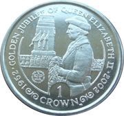 1 Crown - Elizabeth II Golden Jubilee, United Kingdom, 2002 reverse image