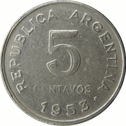 5 Centavos reeded edge obverse image