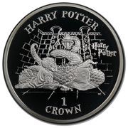 1 Crown - Elizabeth II Gryffindor Sword; Silver Proof, United Kingdom, 2002 reverse image