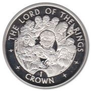 1 Crown - Elizabeth II Lord of the Rings; Silver Proof, United Kingdom, 2003 reverse image