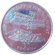 1 Crown - Elizabeth II 100th Anniversary of Powered Flight, United Kingdom, 2003 reverse image