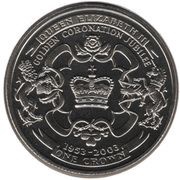 1 Crown - Elizabeth II Golden Coronation Jubilee, United Kingdom, 2003 reverse image
