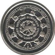 1 Crown - Elizabeth II Enlargement of the European Union, United Kingdom, 2004 reverse image