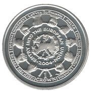 1 Crown - Elizabeth II Enlargement of the European Union; Silver Proof, United Kingdom, 2004 reverse image
