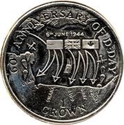 1 Crown - Elizabeth II D-Day, United Kingdom, 2004 reverse image