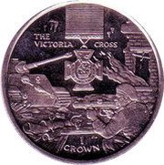 1 Crown - Elizabeth II 4th portrait; Victoria Cross, United Kingdom, 2004 reverse image