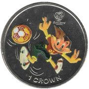 1 Crown - Elizabeth II Euro 2004 Portugal - Mascot, United Kingdom, 2004 reverse image
