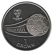 1 Crown - Elizabeth II Euro 2004 Portugal - Soccer Ball, United Kingdom, 2004 reverse image