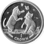 1 Crown - Elizabeth II Tonkinese Cat, United Kingdom, 2004 reverse image
