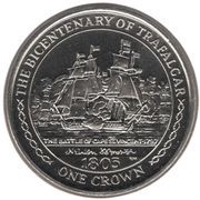 1 Crown - Elizabeth II The Battle of Cape St. Vincent, United Kingdom, 2005 reverse image