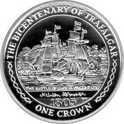 1 Crown - Elizabeth II The Battle of Cape St. Vincent, United Kingdom, 2005 reverse image