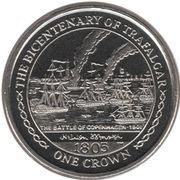 1 Crown - Elizabeth II The Battle of Copenhagen, United Kingdom, 2005 reverse image