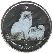 1 Crown - Elizabeth II Himalayan Cat; Coloured version, United Kingdom, 2005 reverse image