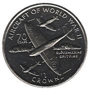 1 Crown - Elizabeth II 70 Years Supermarine Spitfire, United Kingdom, 2006 reverse image