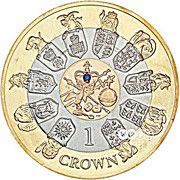 1 Crown - Elizabeth II 80th birthday of the Queen reverse image