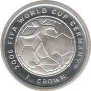 1 Crown - Elizabeth II 2006 FIFA World Cup, United Kingdom, 2006 reverse image