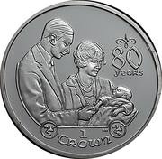 1 Crown - Elizabeth II Queen Elizabeth II 80th Birthday-Birth of Princess Elizabeth; SIlver Proof, United Kingdom, 2006 reverse image