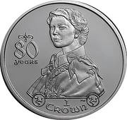 1 Crown - Elizabeth II Queen Elizabeth II 80th Birthday-Order of the Garter; Silver Proof, United Kingdom, 2006 reverse image