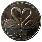 1 Crown - Elizabeth II Swans, United Kingdom, 2007 reverse image