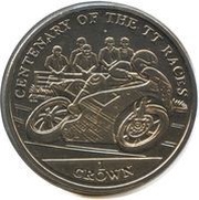 1 Crown - Elizabeth II TT centennial, United Kingdom, 2007 reverse image