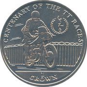1 Crown - Elizabeth II TT centennial, United Kingdom, 2007 reverse image