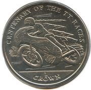1 Crown - Elizabeth II TT centennial, United Kingdom, 2007 reverse image