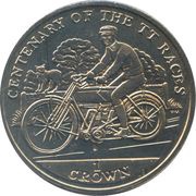 1 Crown - Elizabeth II TT centennial, United Kingdom, 2007 reverse image