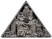 1 Crown - Elizabeth II Tutankhamun - Anointing of the Pharaoh; Silver proof, United Kingdom, 2008 reverse image