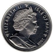 1 Crown - Elizabeth II Olympics Beijing - Cyclist and Great Wall; silver proof issue obverse image