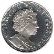 1 Crown - Elizabeth II Olympics Beijing - Rhythmic gymnast and Temple; silver proof issue obverse image