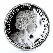 1 Crown - Elizabeth II Tutankhamun - Eye of Horus; Silver proof with Lapis Lazuli inset obverse image