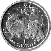 1 Crown - Elizabeth II Chinchilla Cat, United Kingdom, 2009 reverse image