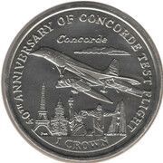 1 Crown - Elizabeth II Concorde Test Flight, United Kingdom, 2009 reverse image